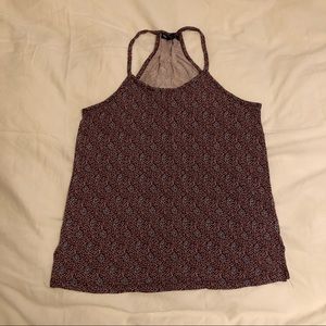 Gap Racerback Tank Top | Burgundy and Blue | sz XS